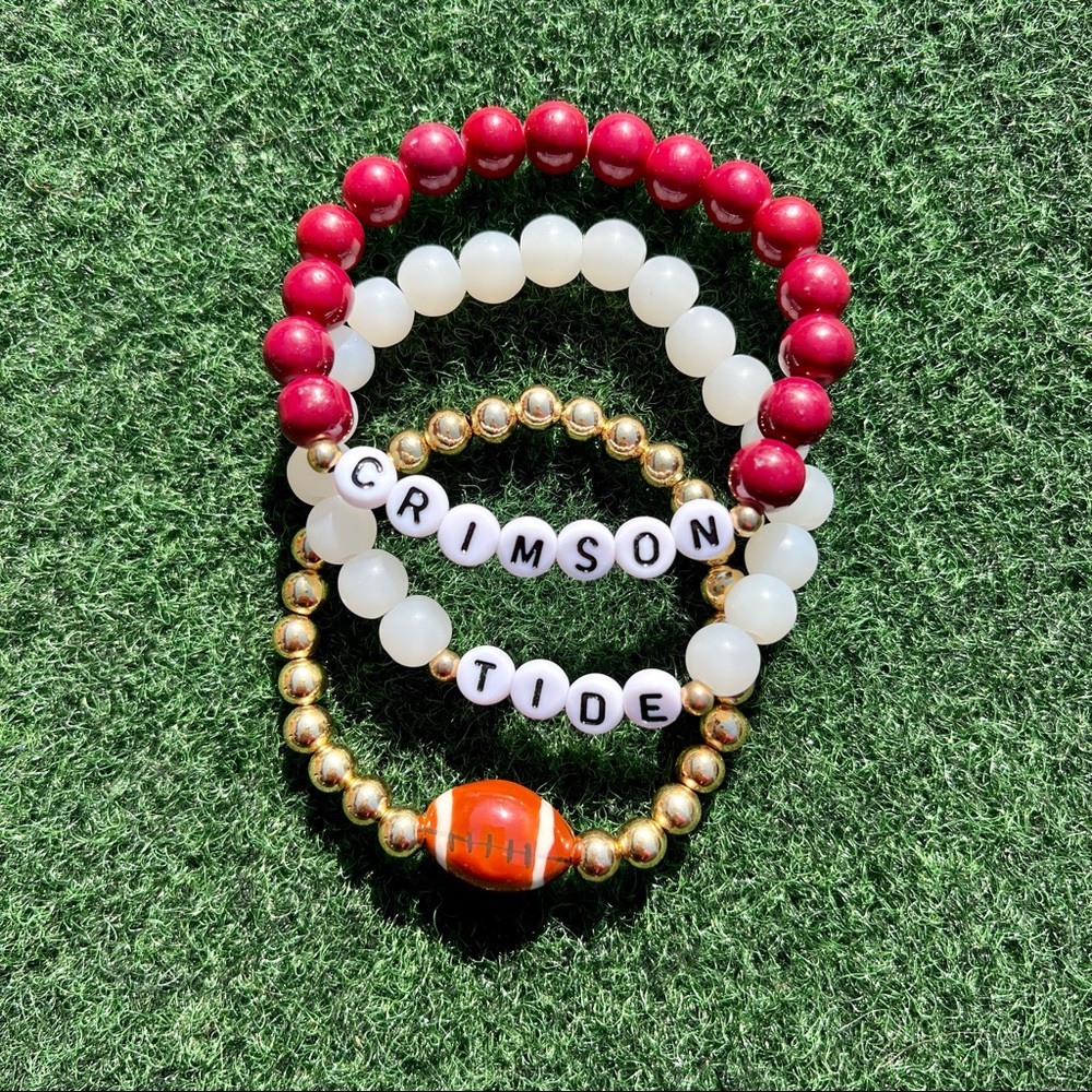 Alabama Crimson Tide Game Day Bracelet Stack